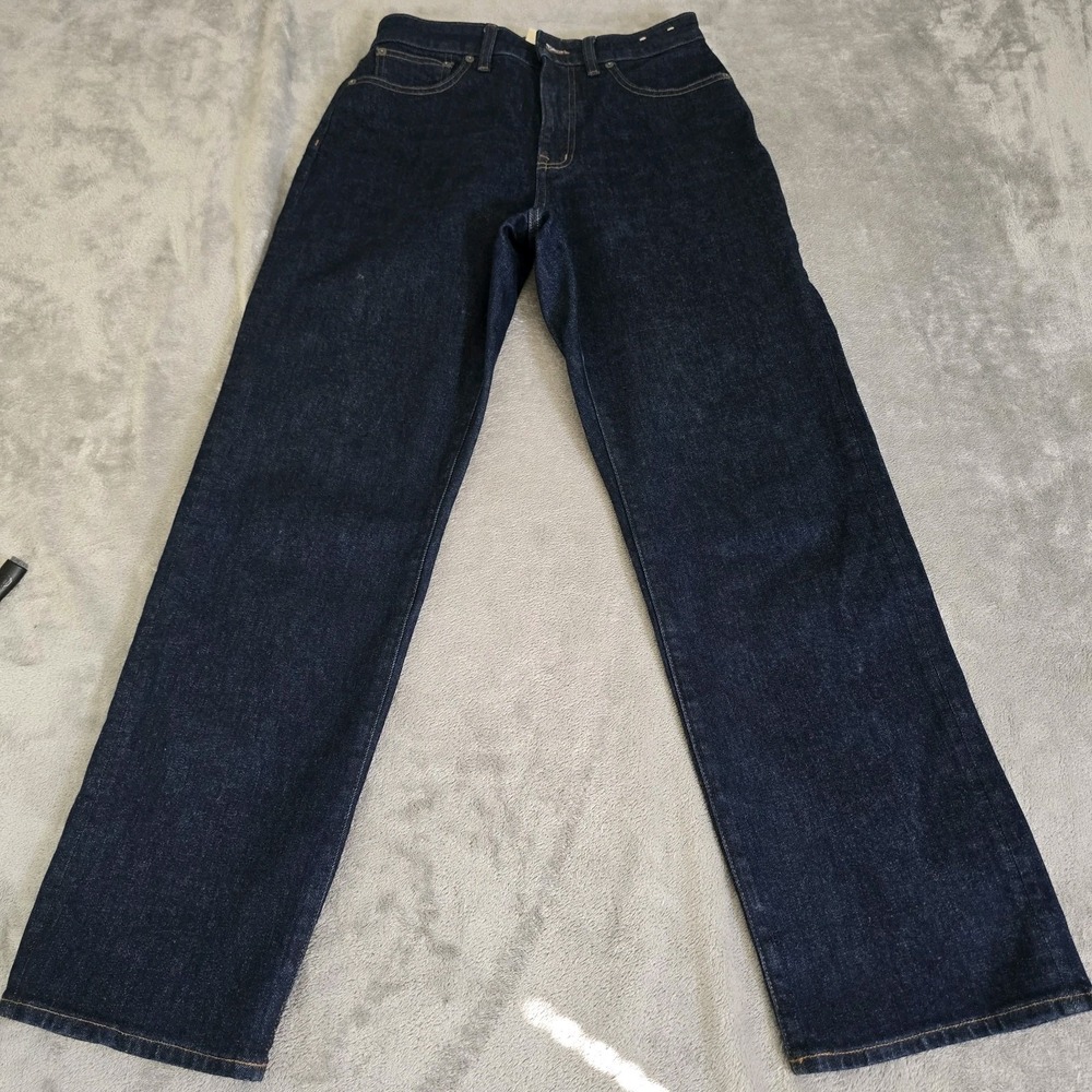 Madewell Jeans Womens 27 Blue Dark Wash Curvy 90's Straight Denim Casual